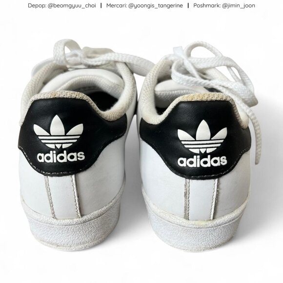 Adidas White and Black Superstars - Picture 4 of 7